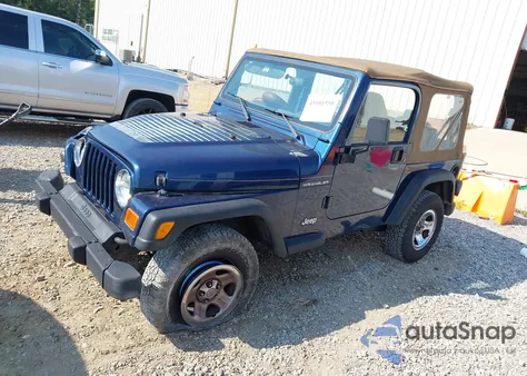 2002 Jeep Wrangler X z USA, uszkodzony, nr VIN 1J4FA39S52P744825
